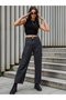 Women Grey Flare Leg Cargo Jeans - 4