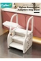 Kids Step Stool, Toddler Step Stool, Toilet Steps Potty Training Stool, Adjustable Children Step Lad - 5