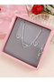 Embellished Heart Decor Necklace, Bracelet and Earrings Jewelry Set - 5