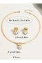 Faux Pearl Heart Shape Necklace and Earrings Jewelry Set - 3