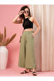 Mid Rise Semi Elastic Waist Opaque Wide Leg Palazzos - 5
