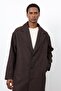 معطف رجالي منقوش بنمط هيرنهايت بلون بني مريح - 6