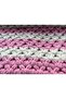 Alize Puffy Pink-White Hand Knitted Baby Blanket 90 X 90 cm - 3