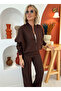 Women's 3-Ply Bomber Jacket High Waist Tracksuit Set - 2