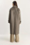 Women's Mink Double-Breasted Collar Lined Oversize Long Cashmere Coat 3509 60283849 - 8