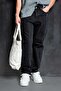 Men's Patterned Baggy Fit Jeans Black - 4