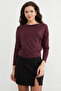 Basic Boat Neck Batwing Sleeve Blouse