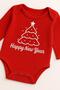 100% Cotton New Year Themed Happy New Year Baby Bodysuit - 2