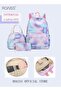 Girls School Multicolor Three-Piece Backpack Sets Galaxy School Bag Fit 15 Inch Laptop Backpack Insu - 4