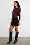 Basic Boat Neck Batwing Sleeve Blouse - 3