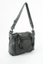 Sn 6019 Women's Water Resistant Parachute Fabric Hand Shoulder Bag Arm Bag Crossbody Bag Dark Gray - 6
