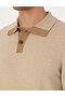 Beige Regular Fit 100% Wool Polo Neck Buttoned Knitwear Sweater 50315761-Vr011 - 7