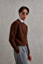 Men's Crew Neck Reverse Knit Pattern Sweater - 7