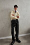Men's Oversized Sweater with Zipper at the Neck - 8