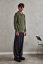 Men's Oversized Sweater with Zipper at the Neck - 3