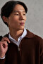 Men's Oversized Sweater with Zipper at the Neck - 5