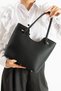 Women's Shoulder Bag Plain Leather - 7
