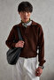 Men's Buttoned Collar Oversized Sweater