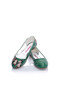 New Year Themed Printed Colorful Women's Ballerinas