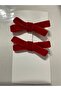 Velvet Bow Red Hair Clip Set of 2 – Soft Texture, Elegant and Stylish |   Made by Peri” - 3