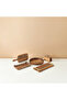 Resin Embellished Acacia Wood Serving Tray with Handles - 43x18 cms - 6
