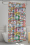 Bathroom Curtain, Colorful Houses Pattern Shower Curtain, Bathtub Curtain, with Ring Gift 175X200Cm Bp-74