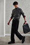 Men's Half Fisherman Oversized Basic Knitwear Sweater - 5