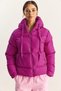 Women's Fuchsia Hooded Inflatable Coat 10141018 - 5