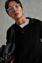 Men's Buttoned Collar Oversized Sweater - 8
