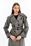Leather Women's Trench Coat - 2