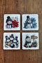 Natural Stone Coaster - Christmast New Year Printed 10X10Cm Ai Noel - Stone Coasters 549