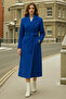 Women's Double-Breasted Premium Blue Cashmere Coat - 2