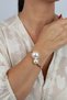 Double Pearl Detailed Stylish Handcuff Bracelet - 3