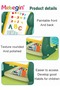 Kids Double-sided Vertical Drawing Board, Portable Stable 2-Sided Easel, Dinosaur-shape Doodle Board - 4