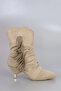 Agnes Edge Tassel Detailed Casual Women's Boots Beige - 2