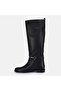 Large Size Women's Genuine Leather Boots 41-42-43-44-Black Leather - 7