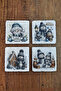 Natural Stone Coaster - Christmast New Year Printed 10X10Cm Ai Noel - Stone Coasters 553