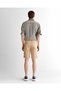 Erkek Bej Slim Fit Şort - 2