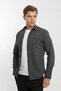 Long Sleeve Snap Fastener Paneled Fleto Pocket Cotton Viscose Men's Shirt - 7