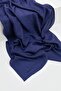 شال من قطن الجاكار والليوسيل باللون الأزرق الداكن - 2