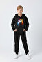 3 Thread Ş Fleece-Lined Thick Kangaroo Pocket K Hooded Game Print Detailed 6 Piece Boys' Tracksuit Set - 4