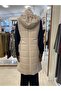Almei̇da K Hooded Leather Inflatable Vest Stone Y-0063 - 6