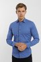 Long Sleeve Snap Fastener Paneled Cotton Lycra Patterned Men's Shirt - 7