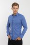 Long Sleeve Snap Fastener Paneled Cotton Lycra Patterned Men's Shirt - 6