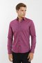 Long Sleeve Snap Button Cotton Lycra Patterned Men's Shirt - 5