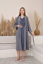 Softwave Maternity and Postpartum Nightgown Set with Long Sleeves and Quilted Dressing Gown, Suitable for Breastfeeding