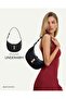 Crescent Shoulder Bag for Women Small Vegan Leather Purse Trendy Handbag with Adjustable S - 2