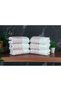 Lace Trimmed Luxury 100% Cotton Dowry Set of 6 Hand and Face Towels 40X70 - Pink - 4400 - 7