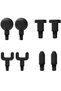 Dual Head Massage Gun - 4 Double Heads, 6 Speeds, 45 Min, Black - 2