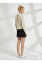 Women's Turn-Down Collar Zippered Teddy Bear Printed Knitted Crop Cardigan - 3